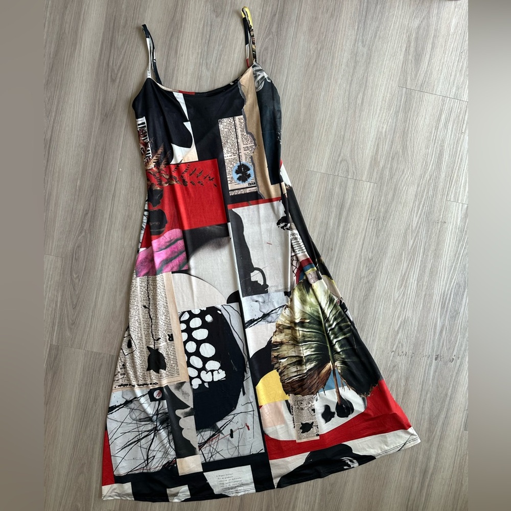 Desigual Patchwork Print Midi Dress